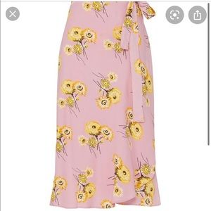 NEW Madewell Floral Wrap Midi Skirt
